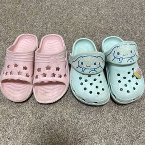 2足セット シナモロール サンダル 女の子 サイズ 15、16cm