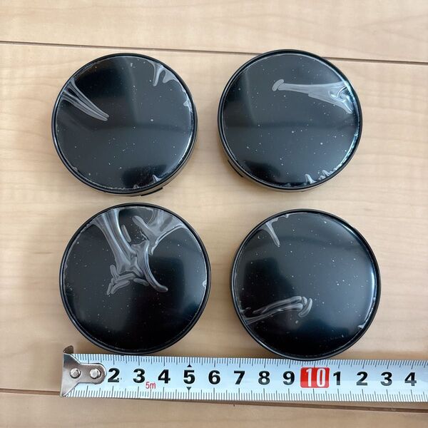 ハブキャップ 汎用 ホイールキャップ 互換性 黒 60mm 5クリップ 4個入 ホイールセンターキャップ