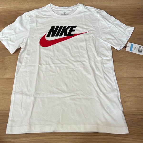 半袖Tシャツ ナイキ ホワイト Tシャツ NIKE トップス 白 カットソー メンズM ロゴプリント 新品未使用 タグ付き