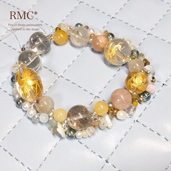 RMC*龍と朱雀の天然石ブレスレット
