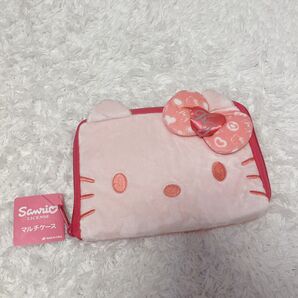 キティ ぬいぐるみ マルチケース ピンク 手帳 カードケース ポーチ