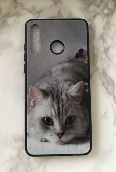 可愛いねこちゃん♪背面9Hガラスケース HUAWEI P30Lite 萌猫