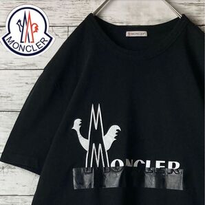 【Lサイズ】モンクレール☆立体ロゴ Tシャツ ブラック