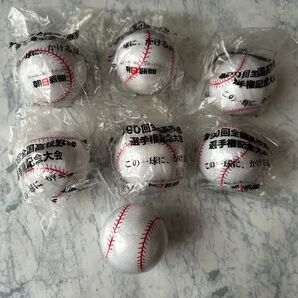 【未使用品】野球ボール型 圧縮タオル ギフト 7個セット 甲子園 全国高校野球選手権記念大会