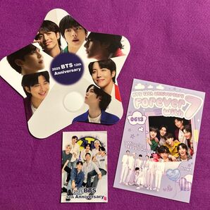 BTS 12th Anniversary うちわ、ポストカード、ステッカー 3点セット