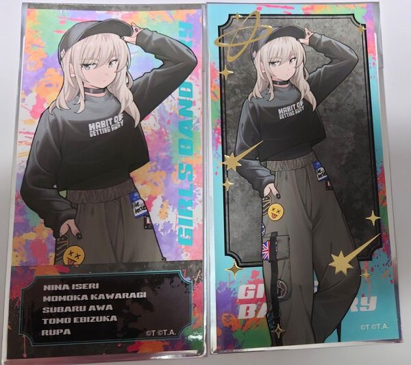 ガールズバンドクライ 河原木桃香 2種 トレーディングチケット風ステッカー モッズスタイル ガルクラ トゲナシトゲアリ トゲトゲ