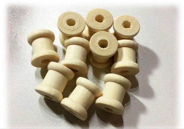 ハンドメイド 白木 スプール 糸巻き ボビン ミニサイズ 10個セット