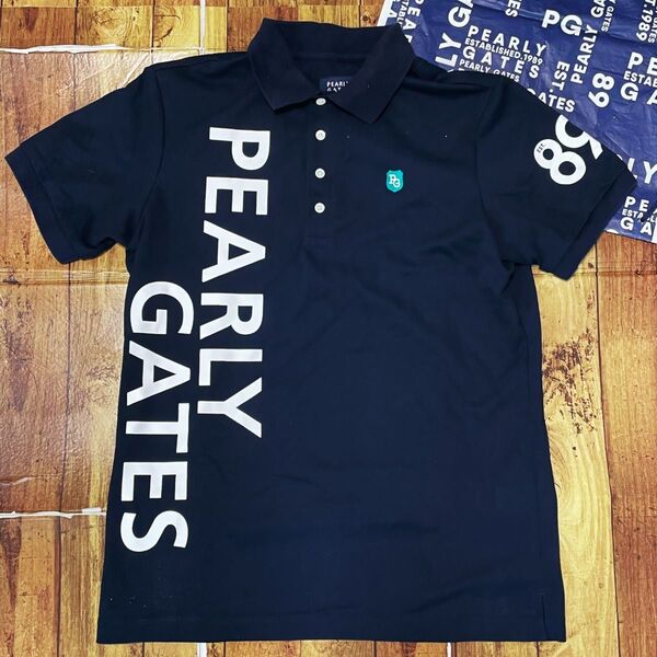 美品 パーリーゲイツ ポロシャツ 6 メンズ ネイビー PEARLYGATES