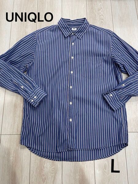 UNIQLO ユニクロ ストライプシャツ 長袖シャツ L