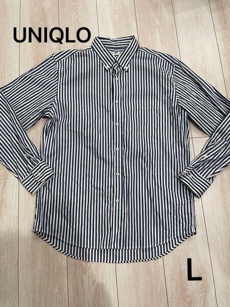 UNIQLO ユニクロ ストライプシャツ 長袖シャツ L