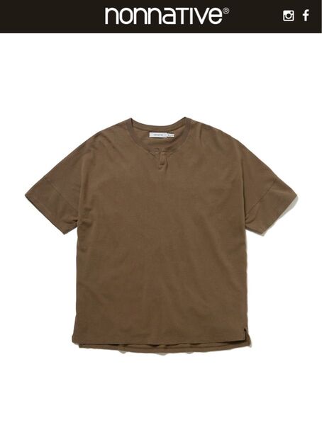 nonnative CLERK S/S T-NECK TEE C/L PIQUE KHAKI