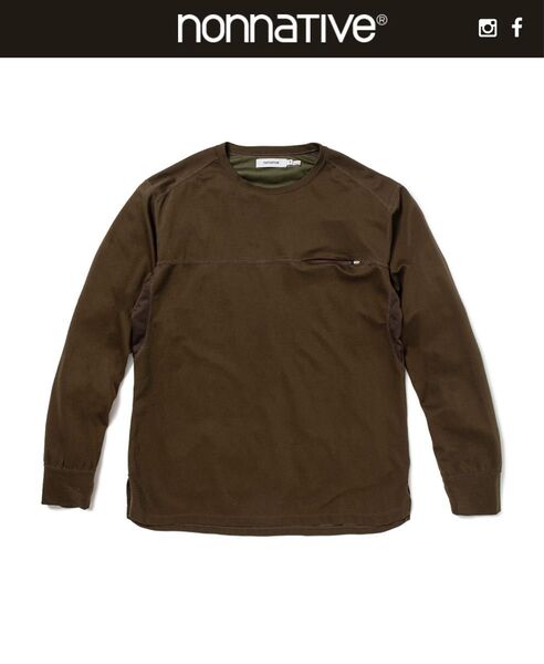 nonnative JOGGER L/S TEE C/N JERSEY ICE PACK OLIVE 24SS