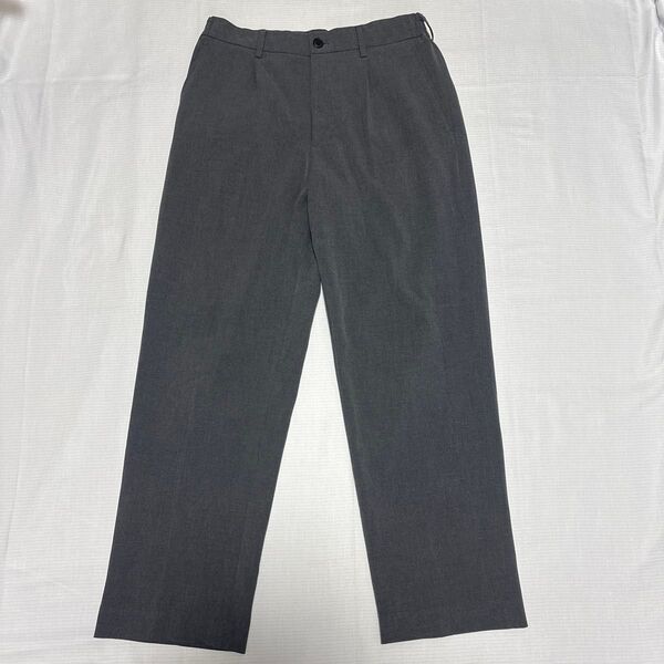 ユニクロ UNIQLO タックワイドパンツ グレー M