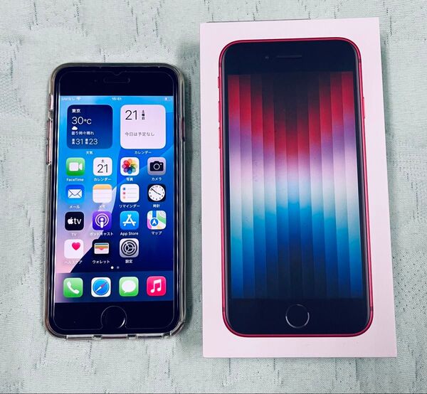 ★iPhone SE3★超美品★レッド★家の中でのみ使用★128GB★SIMフリー★