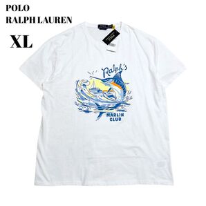 新品タグ付き ポロ ラルフローレン(XL)グラフィックTシャツ 現行タグ POLO RALPH LAUREN カジキ