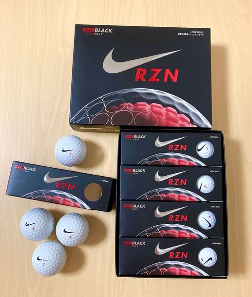NIKE ゴルフボール RZN BLACK 未使用 ナイキ レジン ブラック ツアーモデル まとめ売り