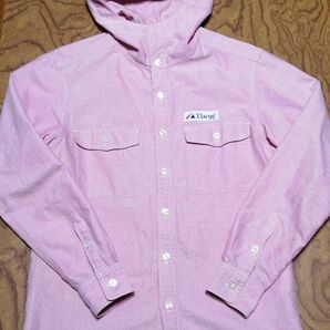 X-LARGE フード付きシャツ ピンク M