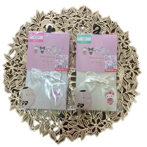 【クーポン適用】サンリオ キティ マイメロディ タイツ しまむら 2点セット 新品タイツ レース柄 m.petit 青木美沙子