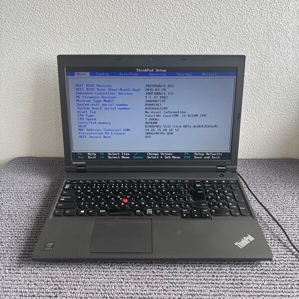 lenovo thinkpad L540 i5-4210M メモリ4GB #5983