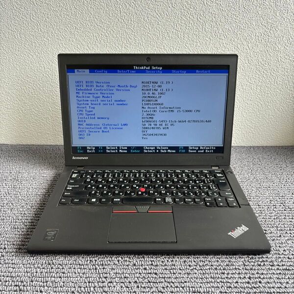 lenovo thinkpad X250 i5-5300U メモリ8GB #5984
