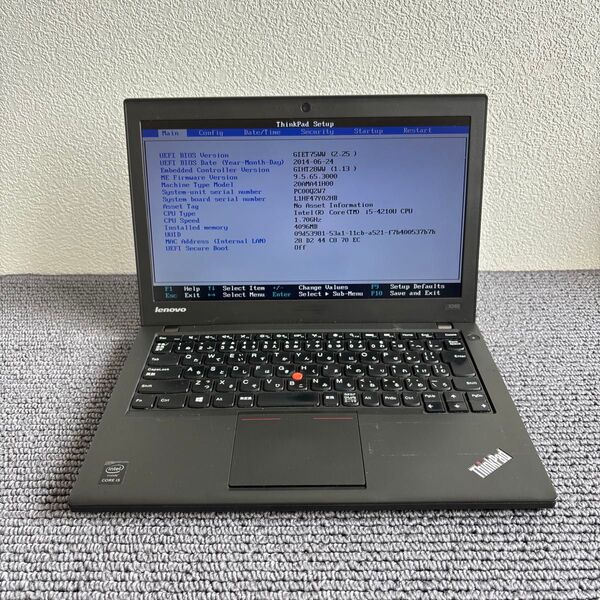lenovo thinkpad X240 i5-4210U メモリ4GB #5986