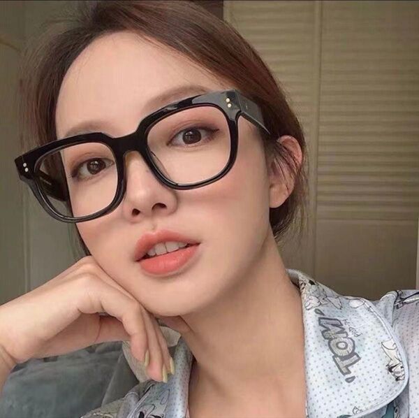 伊達メガネ ブルーライトカット レディース 黒縁メガネ 小顔効果 ユニセックス メガネ眼鏡 ブラック 黒縁 小顔効果