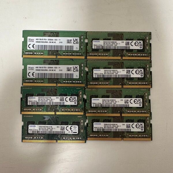 DDR4 ノートパソコンメモリ4GB ×8本セット PC4-3200AA