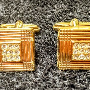 カフスボタンクリスチャンディオール Dior カフス ラインストーン