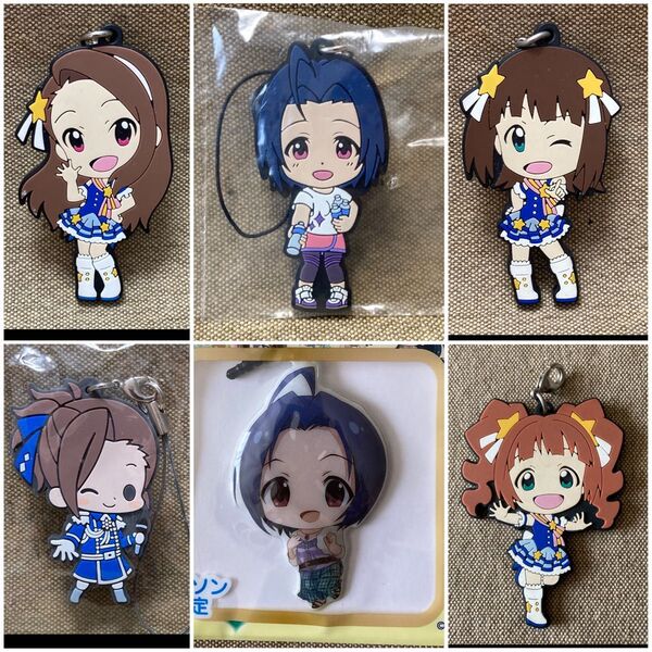 アイドルマスター ストラップ 三浦あずさ2個 渡辺みのり 天海春香 水瀬伊織 高槻やよい