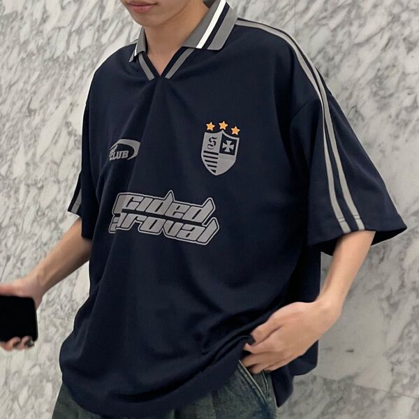 【Snap club】サイドライン半袖ゲームシャツ