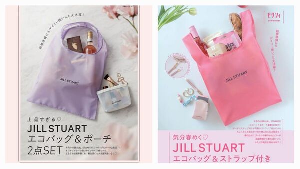 ゼクシィ 付録 ジルスチュアート エコバッグ ポーチセット