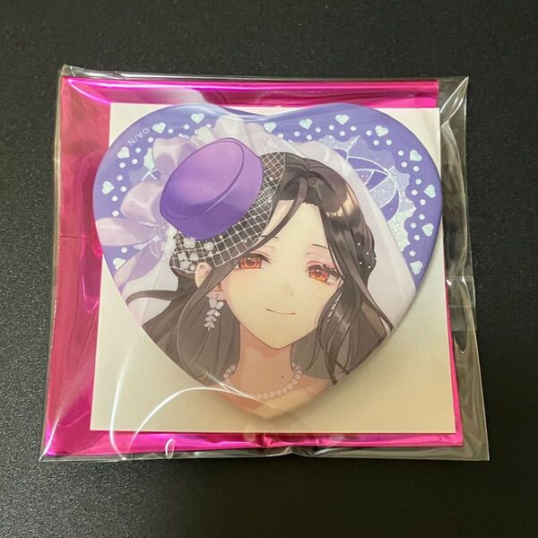 白雪巴 ランダムハート型缶バッジ にじさんじ VTuber Prism Heart June Brideジューンブライド2025