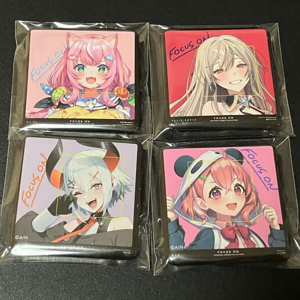 ヤンナリ フレン・E・ルスタリオ 笹木咲 レヴィ・エリファ Focus on ランダムスクエア缶バッジ vol.2 4種まとめ売り