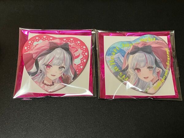 石神のぞみ ランダムハート型缶バッジ 2種 にじさんじ VTuber Prism Heart June Brideジューンブライド