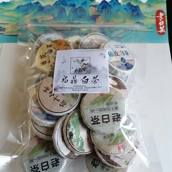 中国白茶アソートセット5種各4包/20包&珈琲プーアル茶4包 計24包(老白茶・荷叶・陳皮・菊花・薄荷) (珈琲プーアル茶)
