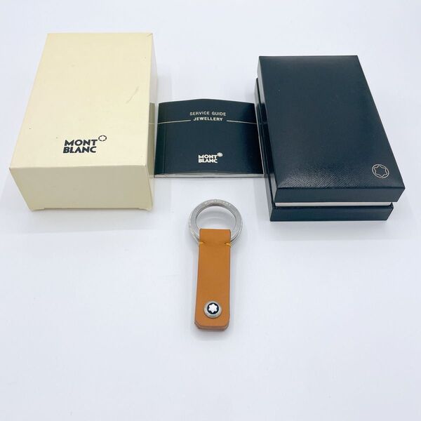 【美品】MONTBLANC モンブラン キーホルダー レザー 2連式キーリング
