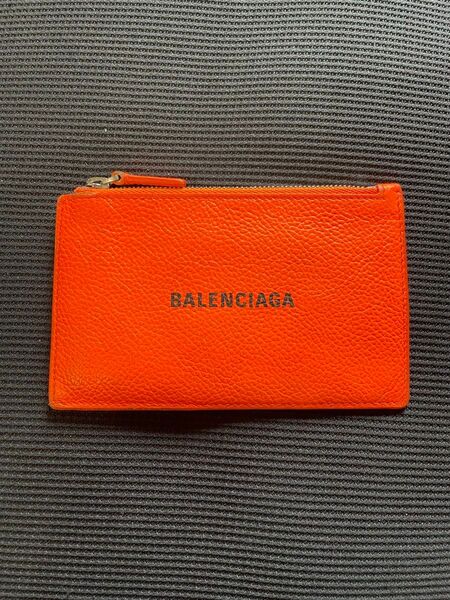 Balenciaga レザー ロゴ カードホルダー カード ケース (オレンジ)