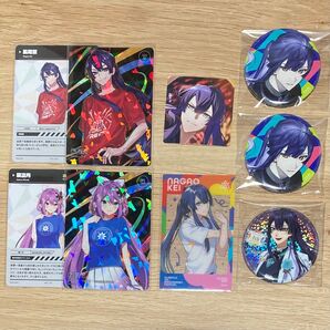 にじさんじ 長尾景 にじフェス 前夜祭 4th anniversary 缶バッジ クリアカード スクエアステッカー