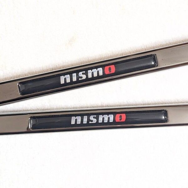 NISMO ニスモ ナンバーフレーム 2枚 ブラッククロームメッキ NISSAN ニッサン 純正