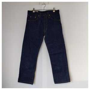 * rare 60's~70'S Vintage Big John BIGJOHN one-side ear jeans ta long zipper dark blue Baki Baki Denim W31