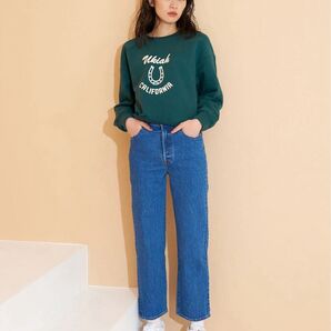 リーバイス RIBCAGE ストレートジーンズ ハイウエスト アンクル丈 ミディアムインディゴ ブルー Mサイズ 未使用 タグ付き