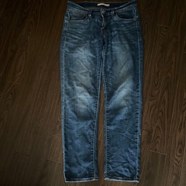 LEVI’Sリーバイス デニム ジーンズ 24インチ ブルー レディース ボーイフレンド ボーイフレンドデニム(中古品)