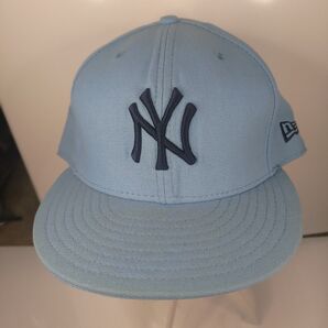 new eraキャップ 59fifty ヤンキース 7 3/4 USA製 空色 ニューエラ 青タグ 90s Yankees MLB