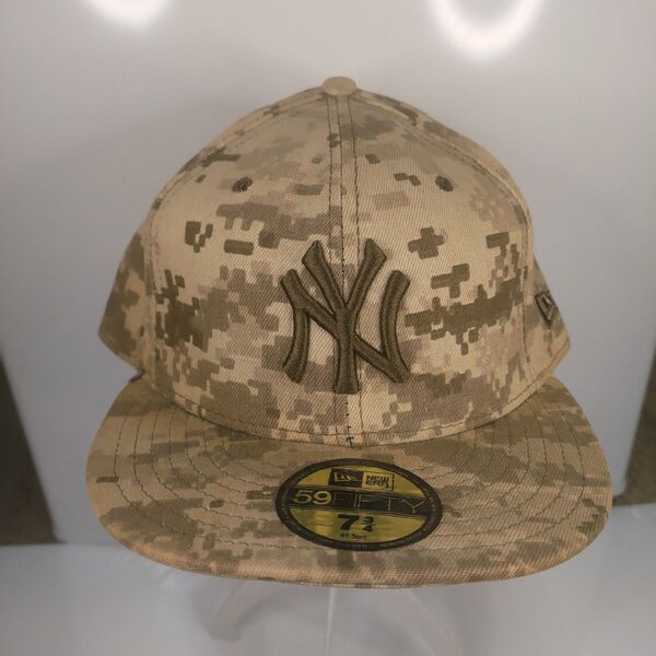 new era 59FIFTY キャップ ヤンキース 迷彩 7 3/4 USA製 ニューエラ 帽子 アメリカ 米国 野球