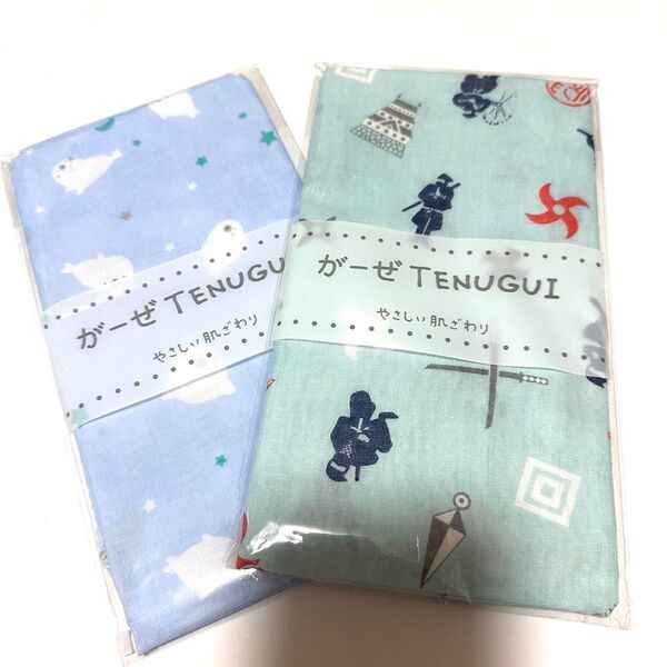 新品 日本製手ぬぐい 2枚セット 動物柄 総柄 日本風 プレゼント用人気