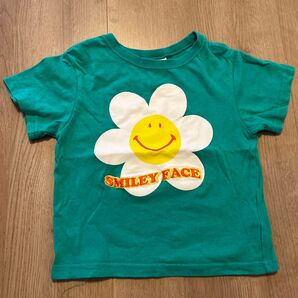 スマイリーフラワーTシャツ 100