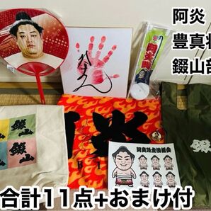 【値下げ】大相撲 錣山部屋 阿炎関 豊真将グッズまとめ売り 手形 直筆サイン
