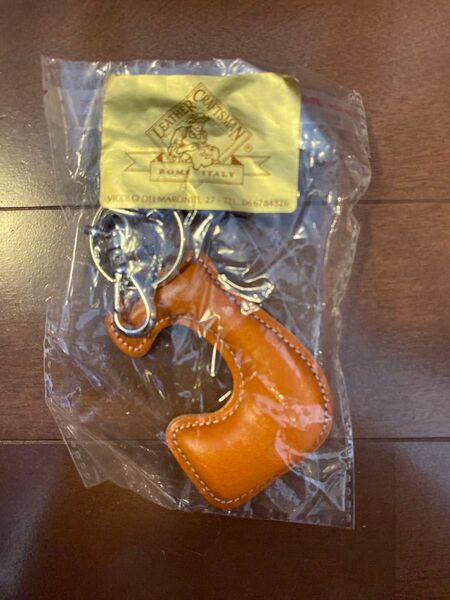革 イニシャル J キーホルダー