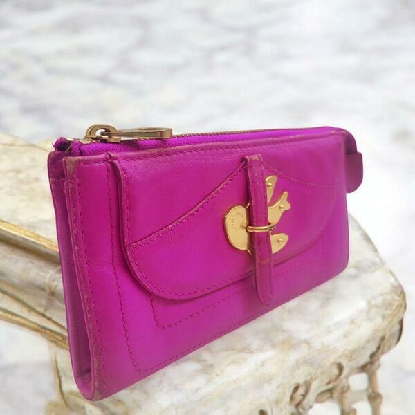 MARC BY MARC JACOBSピンクレザー長財布8518963400