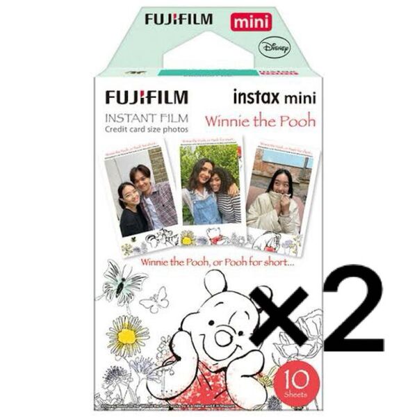 新品 チェキ instax 10枚入×2 くまのプーさん チェキ用フィルム FUJIFILM MINI フジフイルム